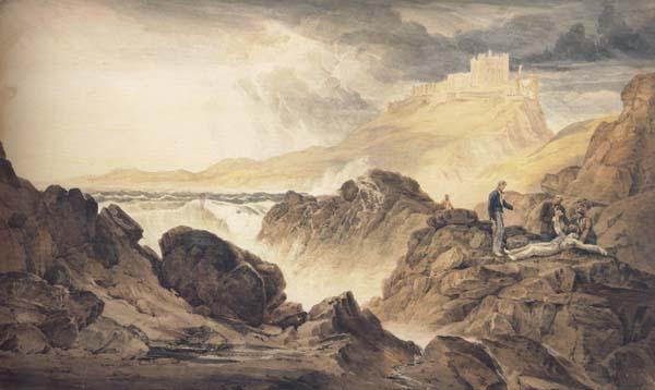 John Christian Schetky Bamborough Castle,Northumberland Sweden oil painting art